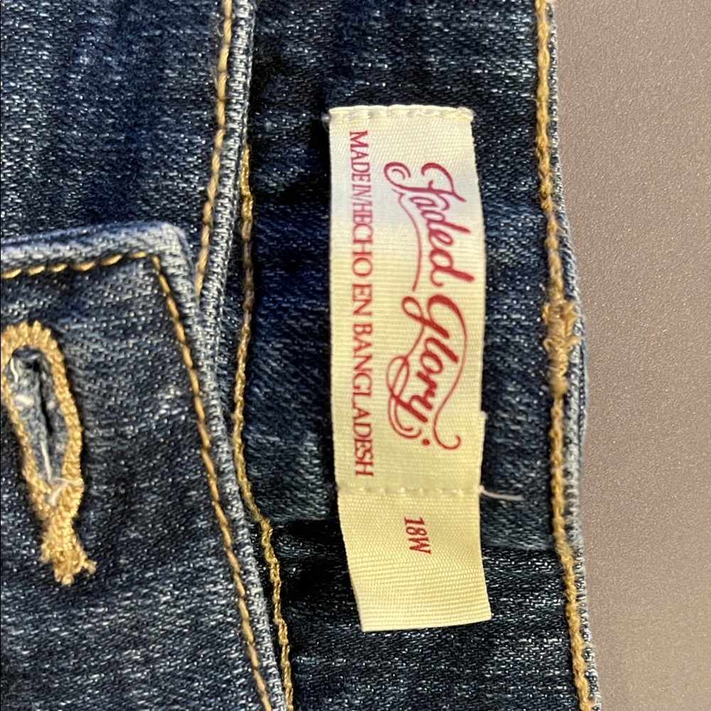 Faded Glory Women's Distressed Boyfriend Jeans - Blue - Picture 2 of 3